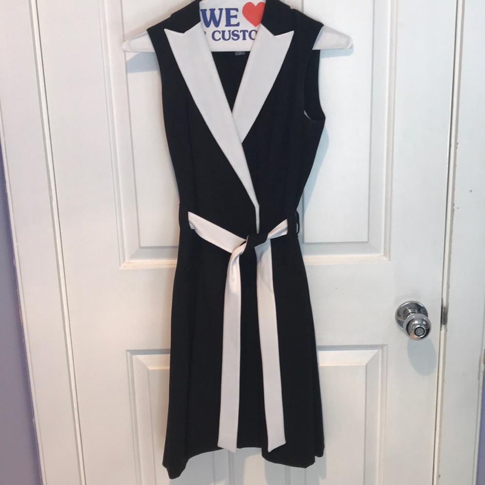 Wrap Tuxedo Dress